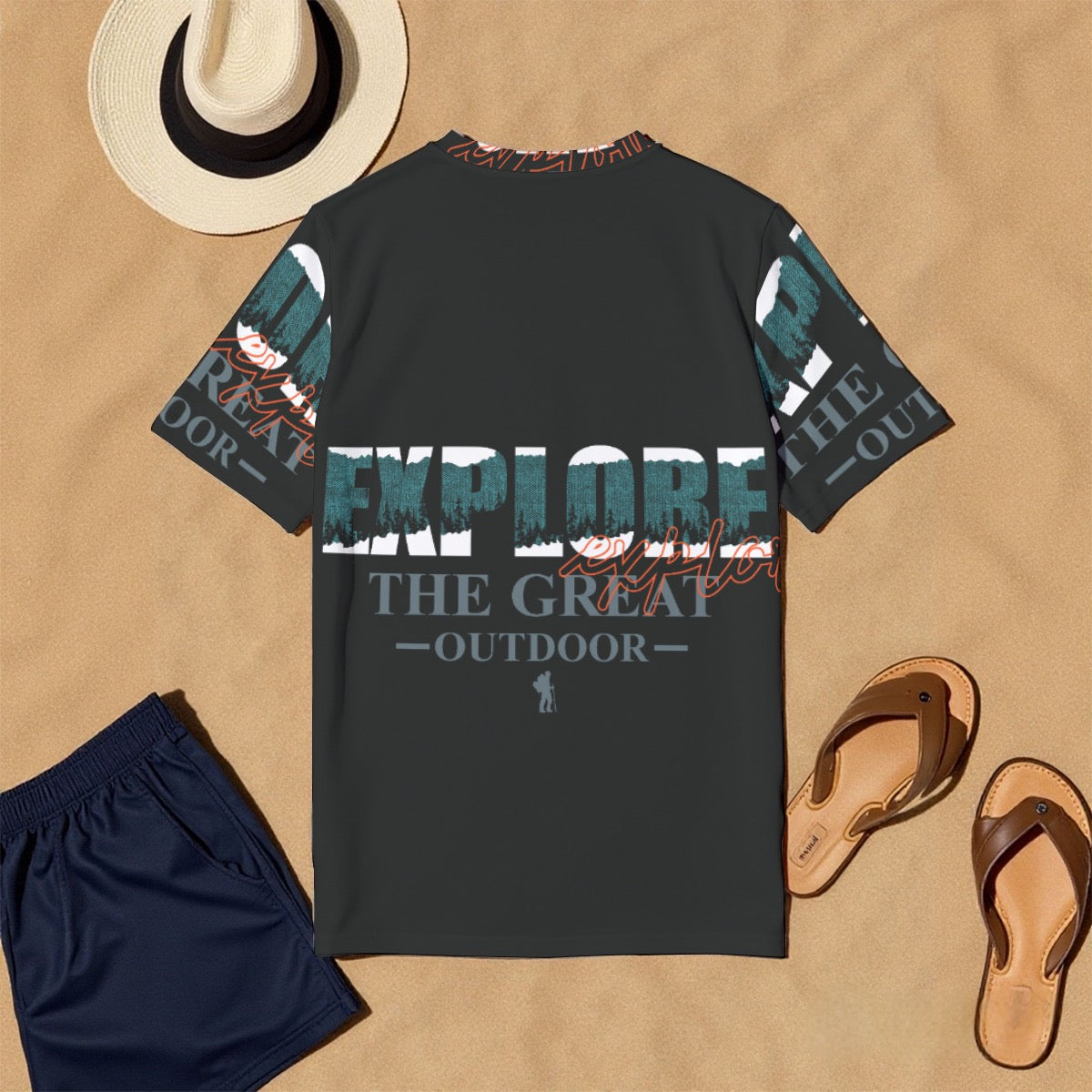 All-Over Print Men's O-Neck T-Shirt | 190GSM Cotton
