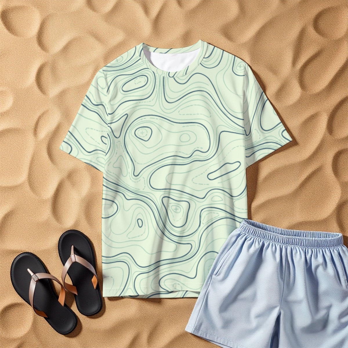 All-Over Print Men's O-Neck T-Shirt | 190GSM Cotton