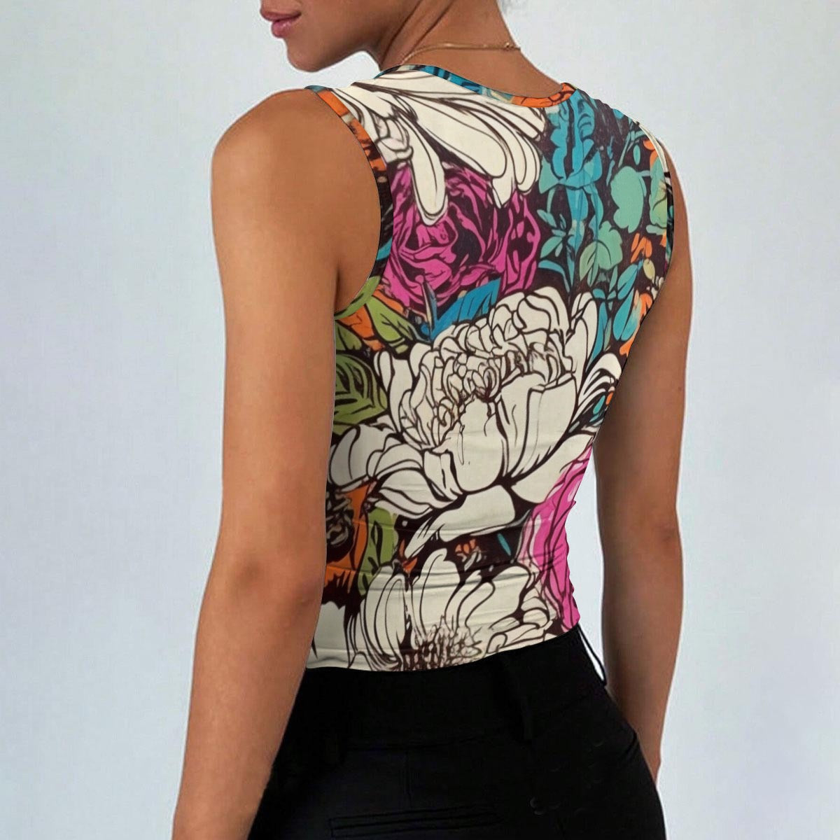 All-Over Print Women’s Sleeveless Square Neck Tank Top