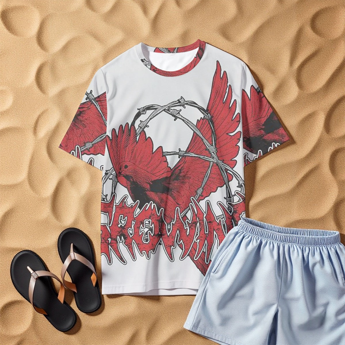 All-Over Print Men's O-Neck T-Shirt | 190GSM Cotton