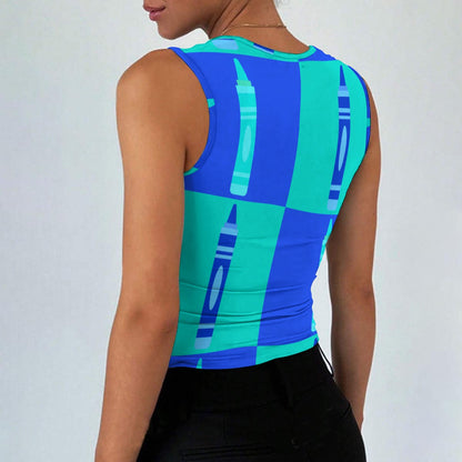 All-Over Print Women’s Sleeveless Square Neck Tank Top