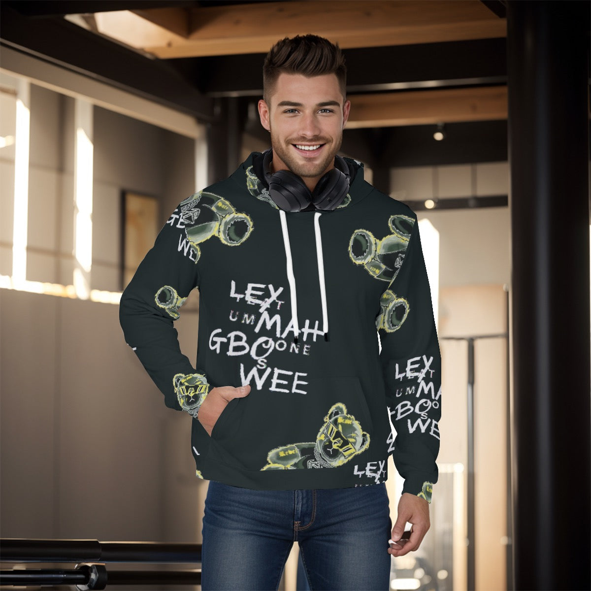 All-Over Print Men's Pullover Hoodie