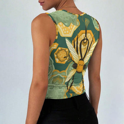 All-Over Print Women’s Sleeveless Square Neck Tank Top