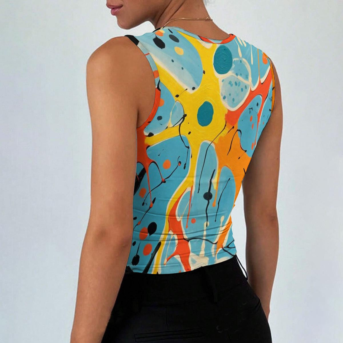 All-Over Print Women’s Sleeveless Square Neck Tank Top
