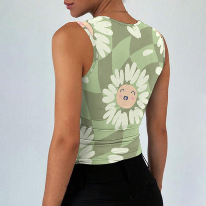 All-Over Print Women’s Sleeveless Square Neck Tank Top