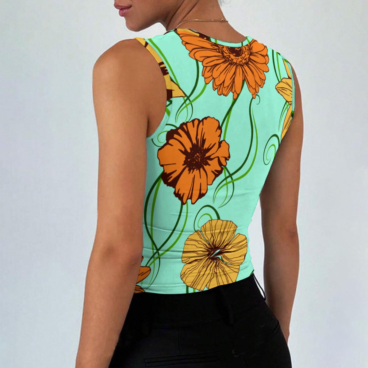 All-Over Print Women’s Sleeveless Square Neck Tank Top