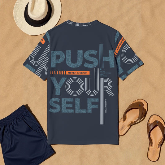 All-Over Print Men's O-Neck T-Shirt | 190GSM Cotton