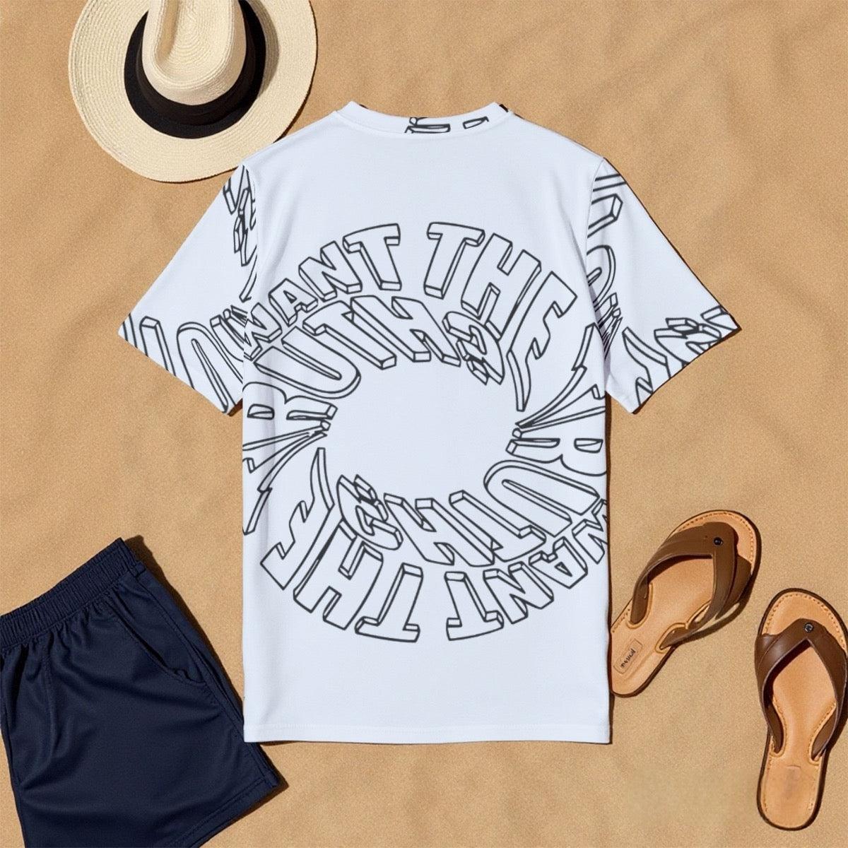 All-Over Print Men's O-Neck T-Shirt | 190GSM Cotton