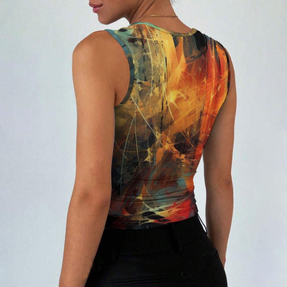 All-Over Print Women’s Sleeveless Square Neck Tank Top