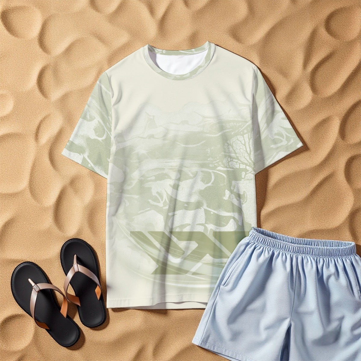 All-Over Print Men's O-Neck T-Shirt | 190GSM Cotton