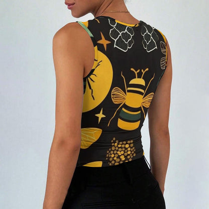 All-Over Print Women’s Sleeveless Square Neck Tank Top
