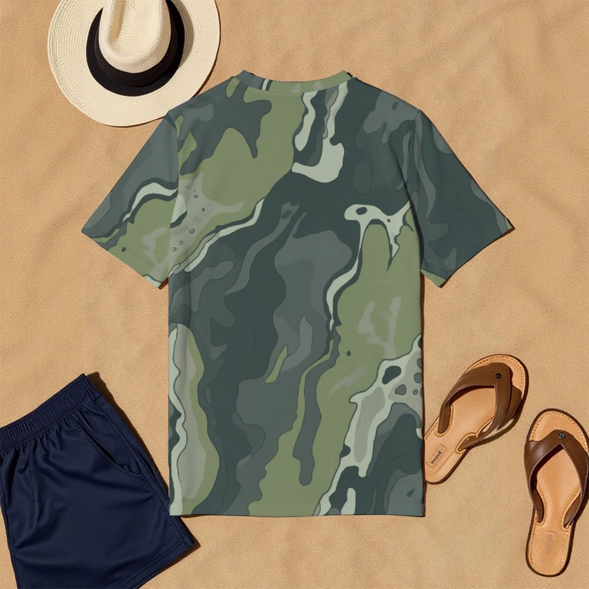 All-Over Print Men's O-Neck T-Shirt | 190GSM Cotton