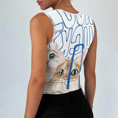 All-Over Print Women’s Sleeveless Square Neck Tank Top