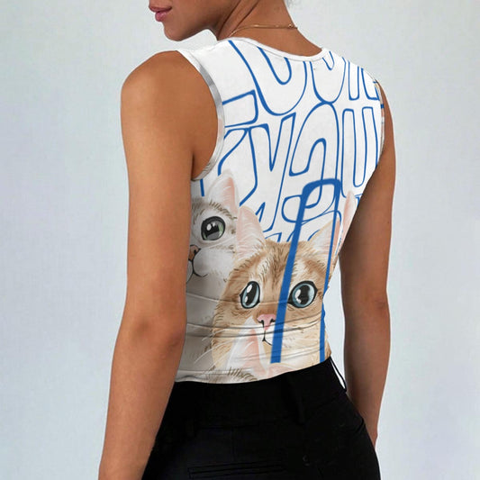 All-Over Print Women’s Sleeveless Square Neck Tank Top