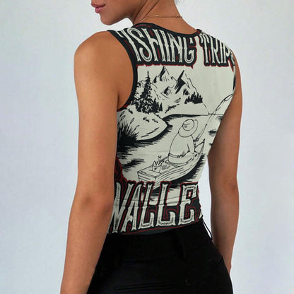 All-Over Print Women’s Sleeveless Square Neck Tank Top
