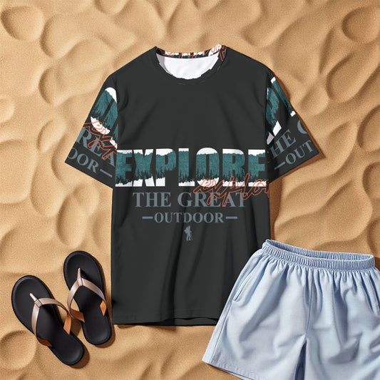All-Over Print Men's O-Neck T-Shirt | 190GSM Cotton