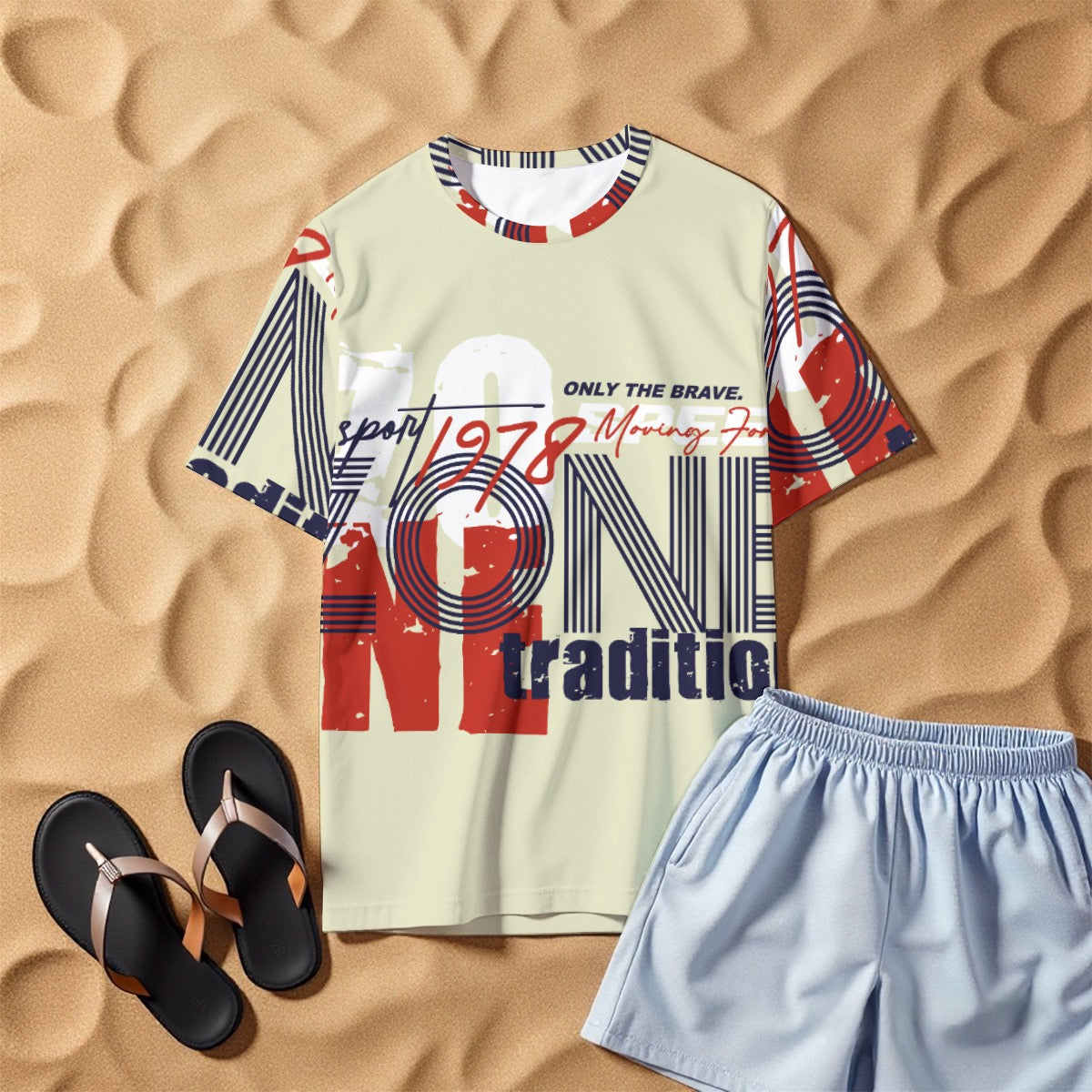 All-Over Print Men's O-Neck T-Shirt | 190GSM Cotton