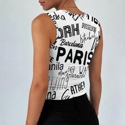 All-Over Print Women’s Sleeveless Square Neck Tank Top