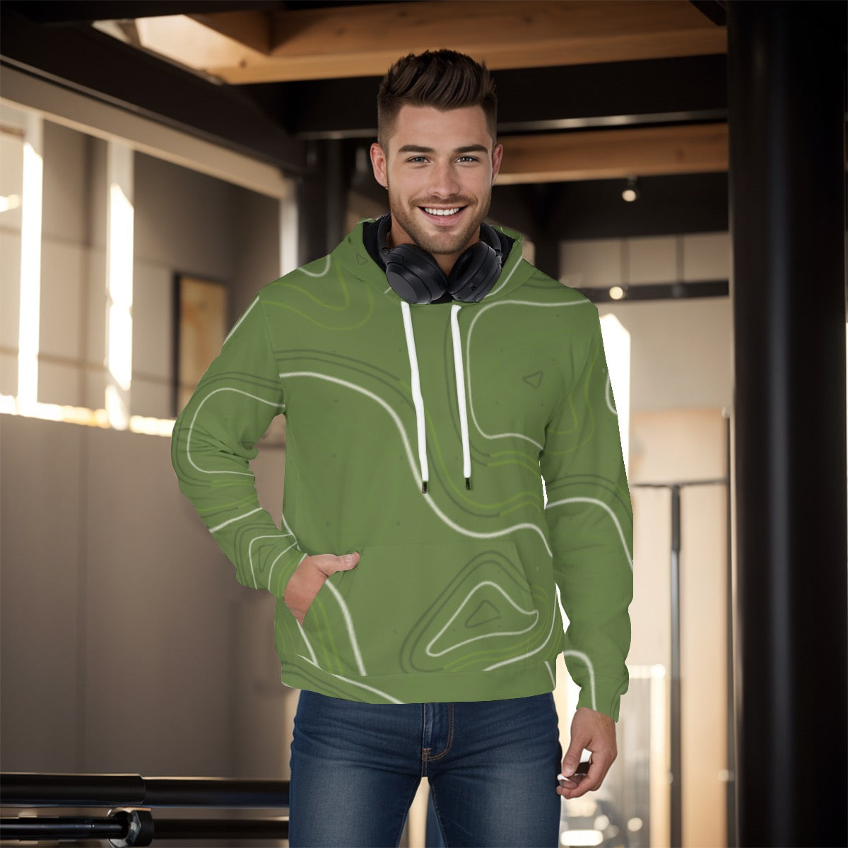 All-Over Print Men's Pullover Hoodie