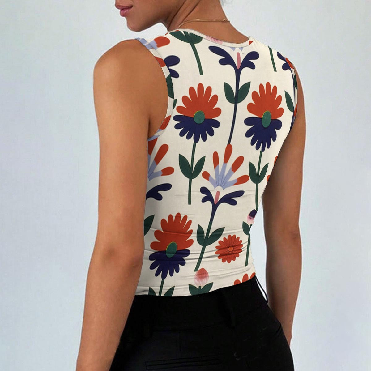 All-Over Print Women’s Sleeveless Square Neck Tank Top