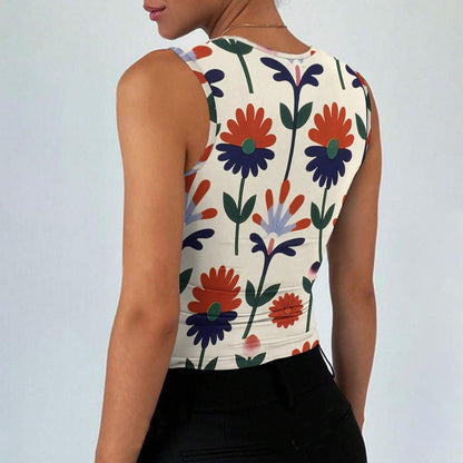 All-Over Print Women’s Sleeveless Square Neck Tank Top