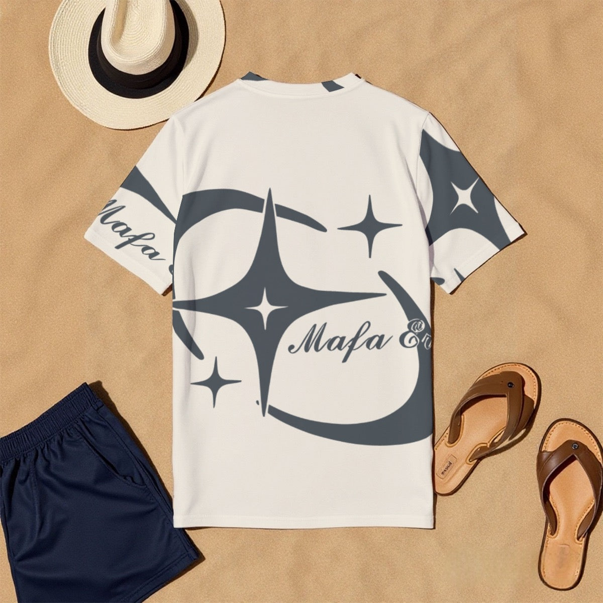 All-Over Print Men's O-Neck T-Shirt | 190GSM Cotton