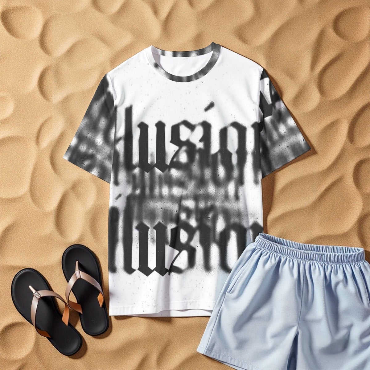 All-Over Print Men's O-Neck T-Shirt | 190GSM Cotton