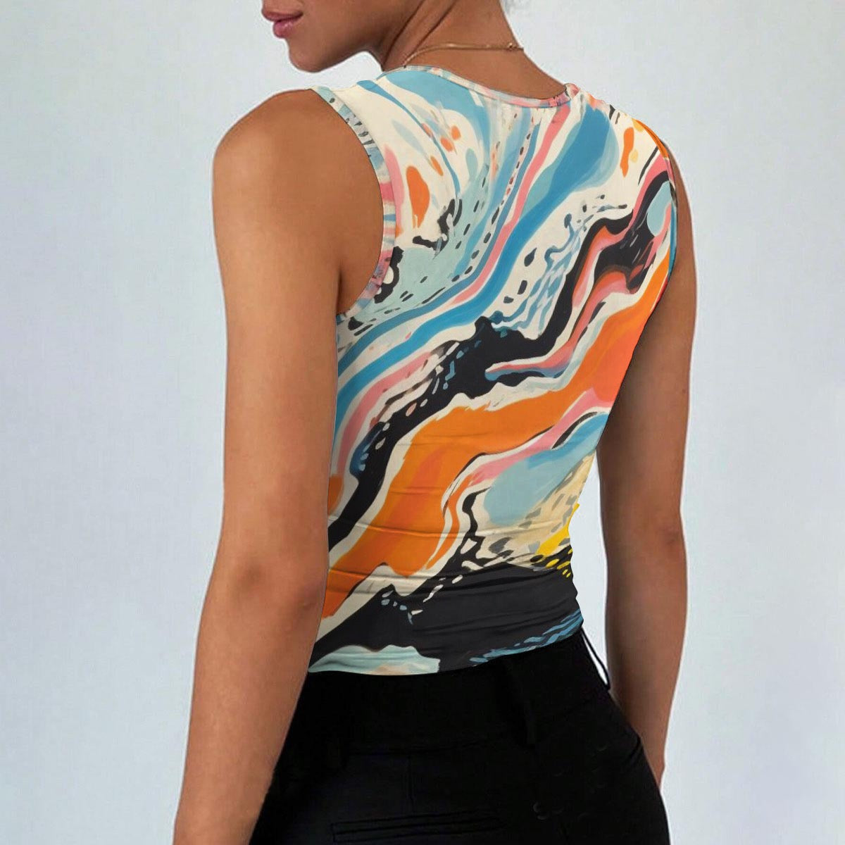 All-Over Print Women’s Sleeveless Square Neck Tank Top